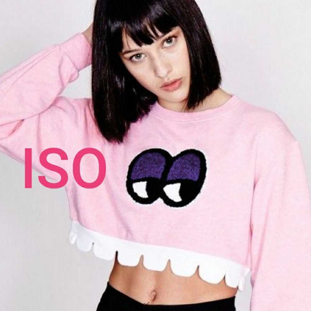 LAZY OAF PINK SWEATHER CROP